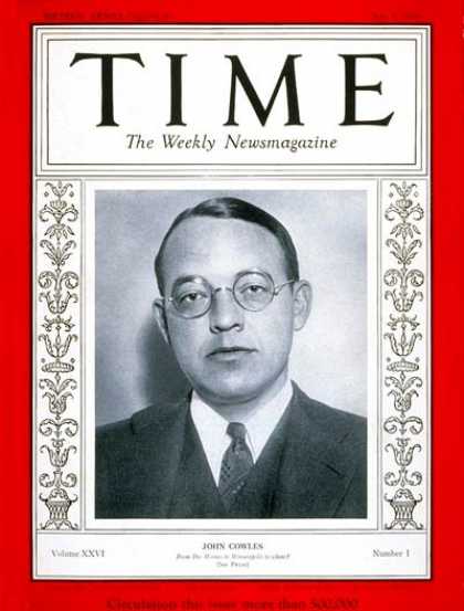 Time - John Cowles - July 1, 1935 - Publishing