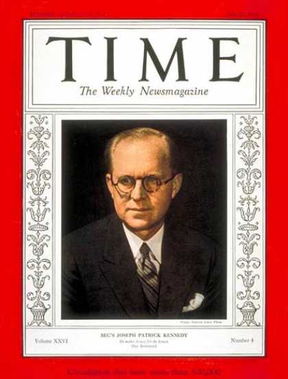 Time - Joseph P. Kennedy - July 22, 1935 - Kennedys