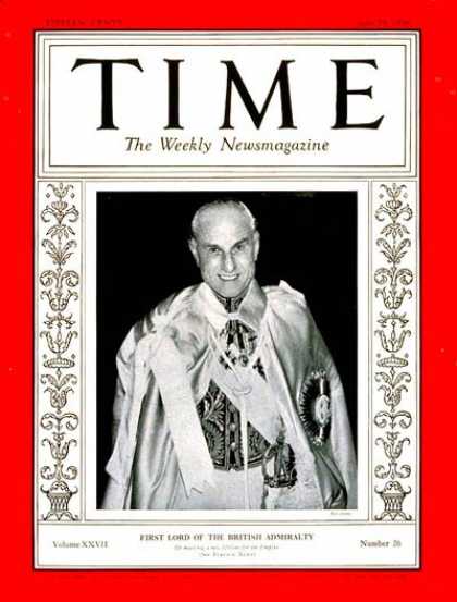 Time - Sir Samuel Hoare - June 29, 1936 - Samuel Hoare - Great Britain