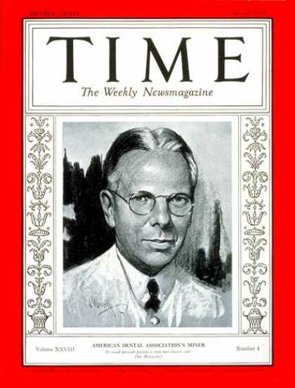 Time - Dr. Leroy Miner - July 27, 1936 - Health & Medicine