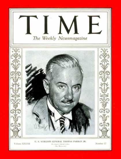 Time - Dr. Thomas Parran Jr. - Oct. 26, 1936 - Health & Medicine