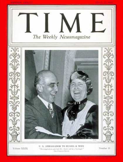 Time - Joseph E. Davies - Mar. 15, 1937 - Politics