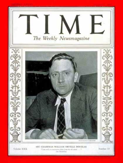Time - William O. Douglas - Oct. 11, 1937 - Politics
