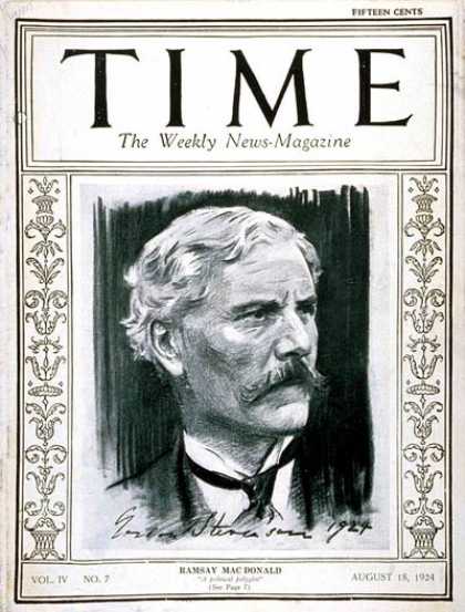 Time - Ramsay MacDonald - Aug. 18, 1924 - Great Britain