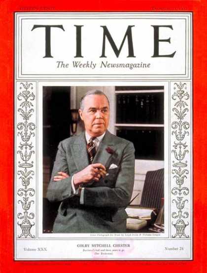 Time - Colby M. Chester - Dec. 13, 1937 - Manufacturing - Business