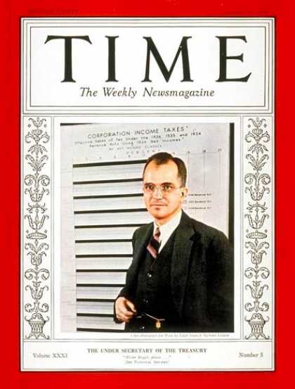 Time - Roswell Magill - Jan. 31, 1938 - Business - Finance - Politics