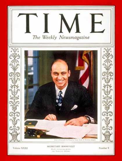 Time - James Roosevelt - Feb. 28, 1938 - Politics