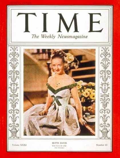 Time - Bette Davis - Mar. 28, 1938 - Actresses - Movies