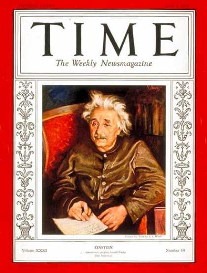 Time - Albert Einstein - Apr. 4, 1938 - Physicists - Science & Technology