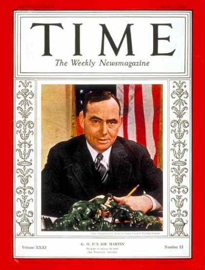 Time - Joe Martin - Apr. 11, 1938 - Congress - Republicans - Politics