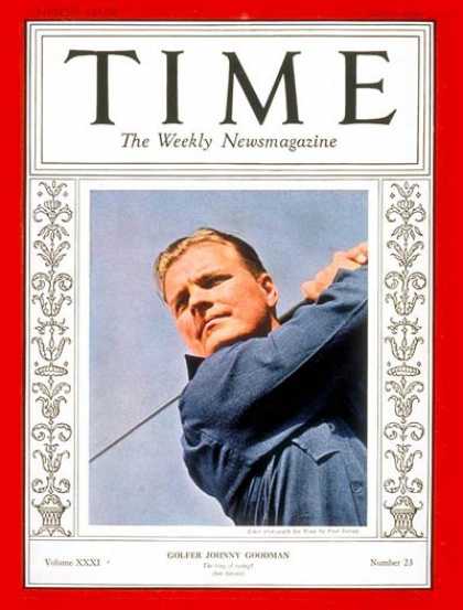 Time - Johnny Goodman - June 6, 1938 - Golf - Sports
