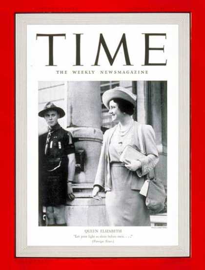 Time - Queen Elizabeth - Oct. 9, 1939 - Royalty - Great Britain