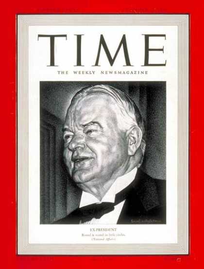 Time - Herbert Hoover - Dec. 18, 1939 - U.S. Presidents - Politics
