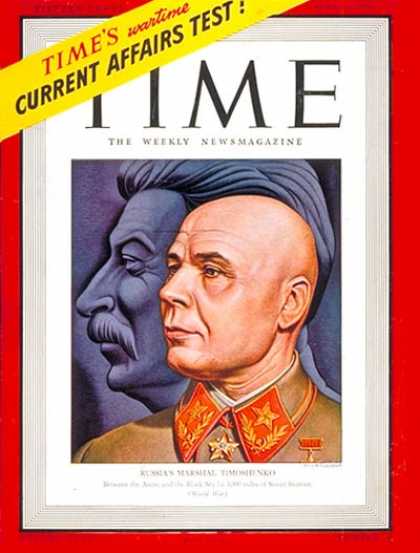 Time - Marshall Timoshenko - June 30, 1941 - Russia - Military