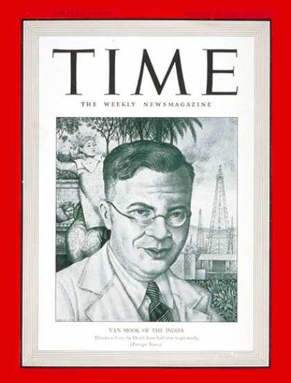 Time - Hubertus J. van Mook - Aug. 18, 1941 - Netherlands