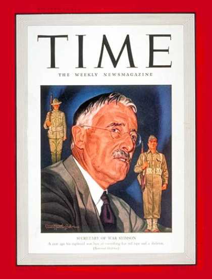 Time - Henry L. Stimson - Aug. 25, 1941 - Politics