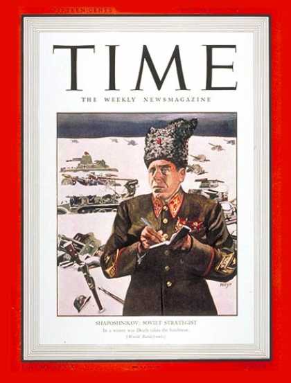 Time - Boris Shaposhnikov - Feb. 16, 1942 - Russia - Military - Politics - Books