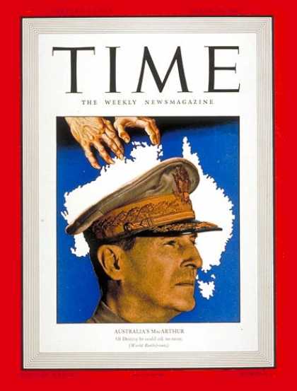 Time - Genral MacArthur - Mar. 30, 1942 - World War II - Army - Military