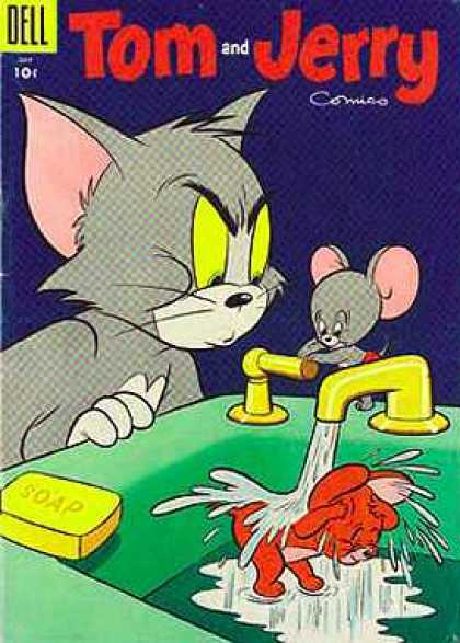 Tom & Jerry Comics 132 - Cat - Mice - Soap - Water - Sink