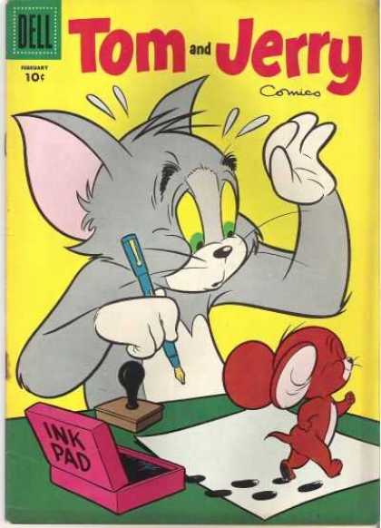 Tom & Jerry Comics 139 - Tom And Jerry - February - 10 Cents - Ink Pad - Yellow Background