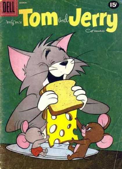 Tom & Jerry Comics 200 - Dell - Cat - Laughter - Cheese - Sandwich