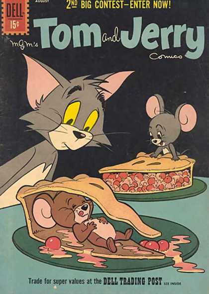 Tom & Jerry Comics 205 - Dell - Contest - Eating - Plate - Pie Slices