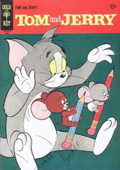 Tom & Jerry Comics 224 - Gold Key - Tom - Jerry - Pencils - School