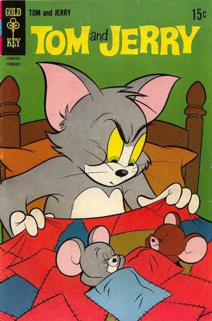 Tom & Jerry Comics 243 - Gold Key - Cat - Mouse - Bed - Pillow