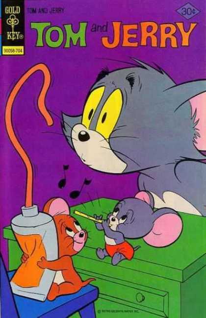 Tom & Jerry Comics 293 - Gold Key - Mice - Cat - Tube - Chair