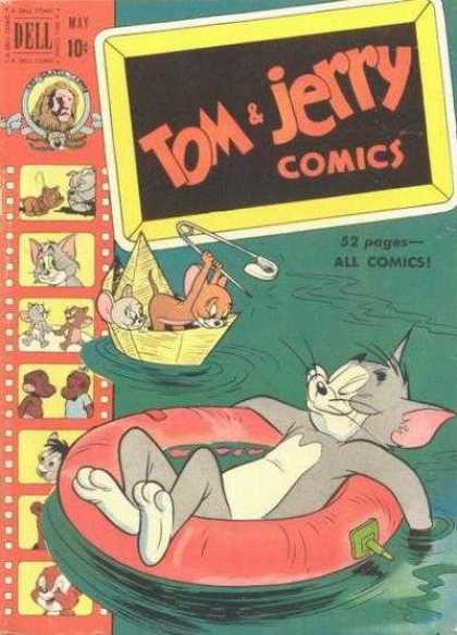 Tom & Jerry Comics 82 - Inner Tube - Paper Boat - Safety Pin - Monkey - Bulldog