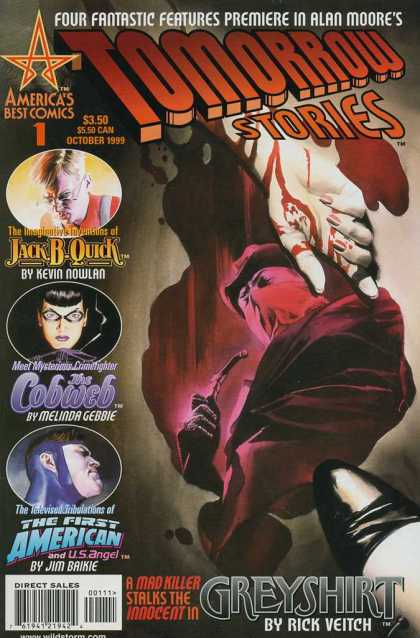 Tomorrow Stories 1 - Alan Moore - Greyshirt - Rick Veitch - Blood - Four Fantastic Features - Alex Ross