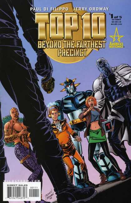 Top 10: Beyond the Farthest Precinct 1 - Paul Di Filippo - Jerry Ordway - Star - Robot - Direct Sales - Jerry Ordway