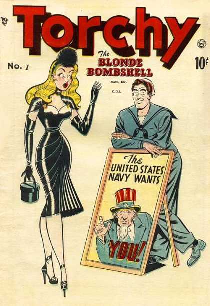 Torchy 1 - Uncle Sam - Sailor - Black Dress - Poster - Black Gloves