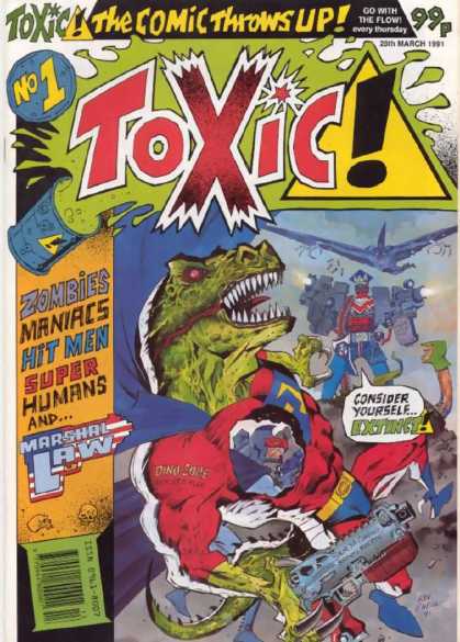 Toxic 1 - Dinosaur - Gun - Cape - Hole Through Body - Robot