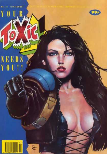 Toxic 21 - Shoulder Pads - Gloves - Bustie - Black Hair