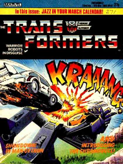 Transformers (UK) 12 - Marvel - Robot - Car - Kraaang - Show Down