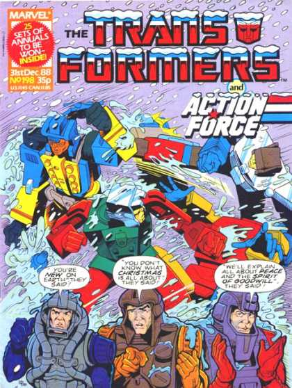 Transformers (UK) 198 - Marvbel Comics - 31st Dec 1988 Issue - Issue No 198 - Action Force - Transformers