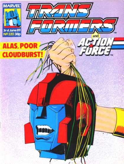Transformers (UK) 220 - Action Force - Poor Cloudburst - Marvel - Wires - Head