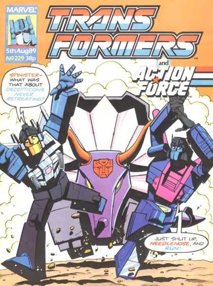 Transformers (UK) 229 - Action Force - Spinister-what Was That About - No 229 - Just Shut Up Needlenose - 5th Aug 89