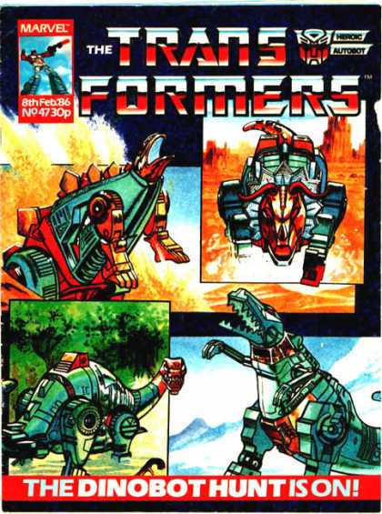 Transformers (UK) 47 - Dino - Robot - Trees - Desrt - Mountain