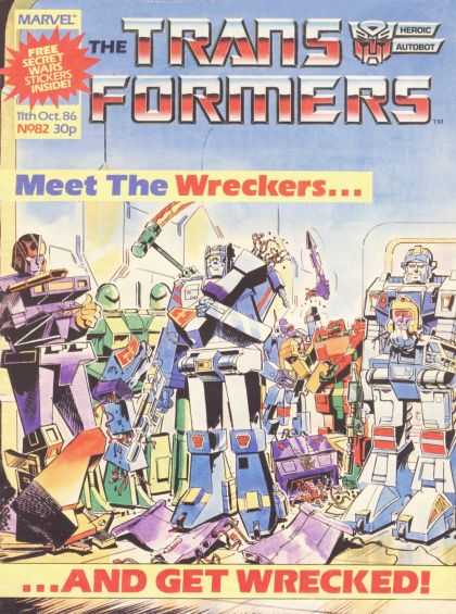 Transformers (UK) 82 - Meet The Wreckers - Robot - War Stickers - War - Hammer