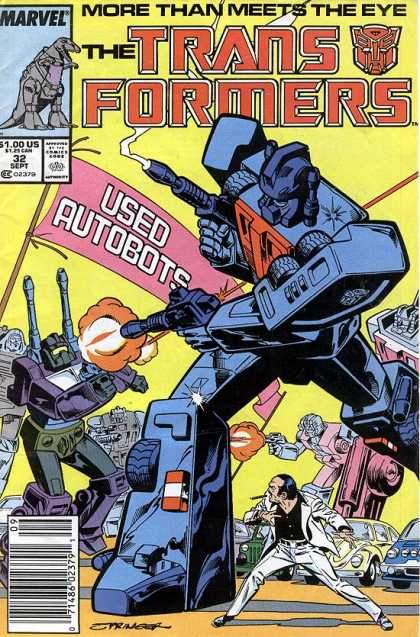 Transformers 32 - Marvel - Autobots - Transformer - Blue Robot - Guns - Frank Springer