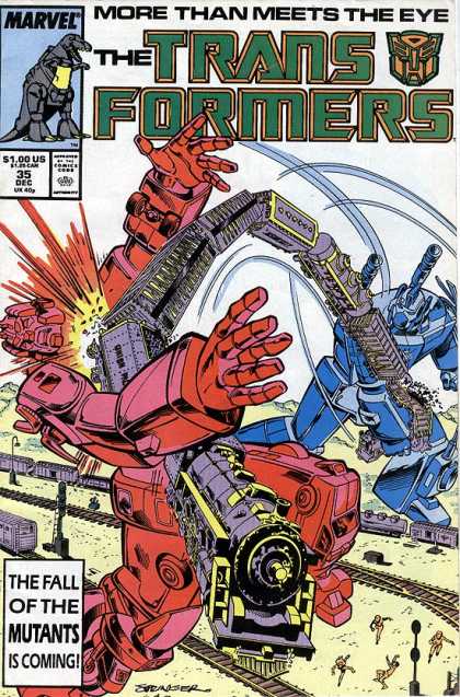 Transformers 35 - Marvel - Robots - Battle - Train - More Than Meets The Eye - Frank Springer