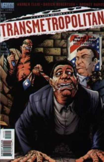 Transmetropolitan 21 - Politicians - Gun - Tie - Poster - Hard Job - Darick Robertson