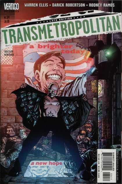 Transmetropolitan 34 - People - Lights - Wall - Bumb - Bottle - Darick Robertson