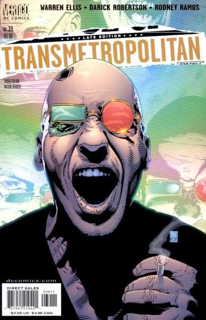 Transmetropolitan 39 - Vertigo - Warren Ellis - Darick Robertson - Rodney Ramos - Smoking - Tim Bradstreet