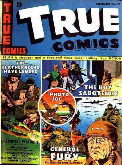 True Comics 27 - Soldiers - Saboteur - General - Tank - Bombers