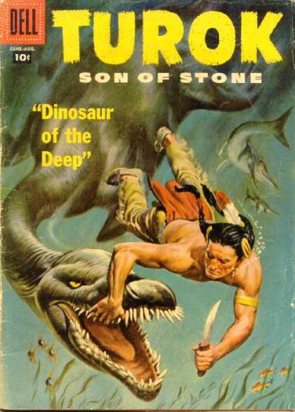 Turok: Son of Stone 8 - Dinosaur Of The Deep - Plesiosaur - Native American - Indian - Hunter