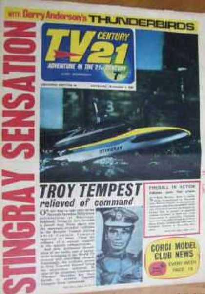 TV Century 21 94 - Thunderbirds - Troy Tempest - Speed Boat - Stingray Sensation - Corgi Model Club News