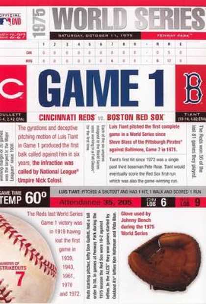 TV Series - The Cincinnati Reds: 1975 World Series Game